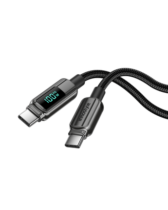 DigiPower USB-C to USB-C cable with digital display, 100W 1.2m DP-CC1001